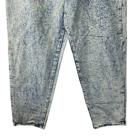 Vintage 1980s Expressions 14/16 Blue Acid Stone Wash High Rise Mom Jeans USA - Picture 5 of 16